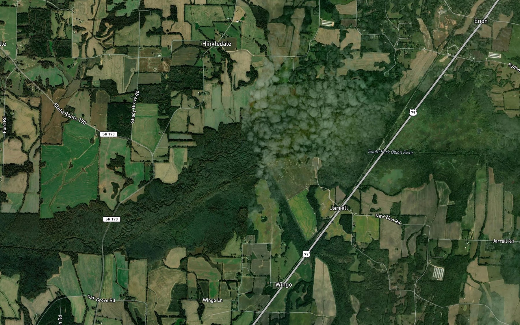 Satellite map of the Todd Creek