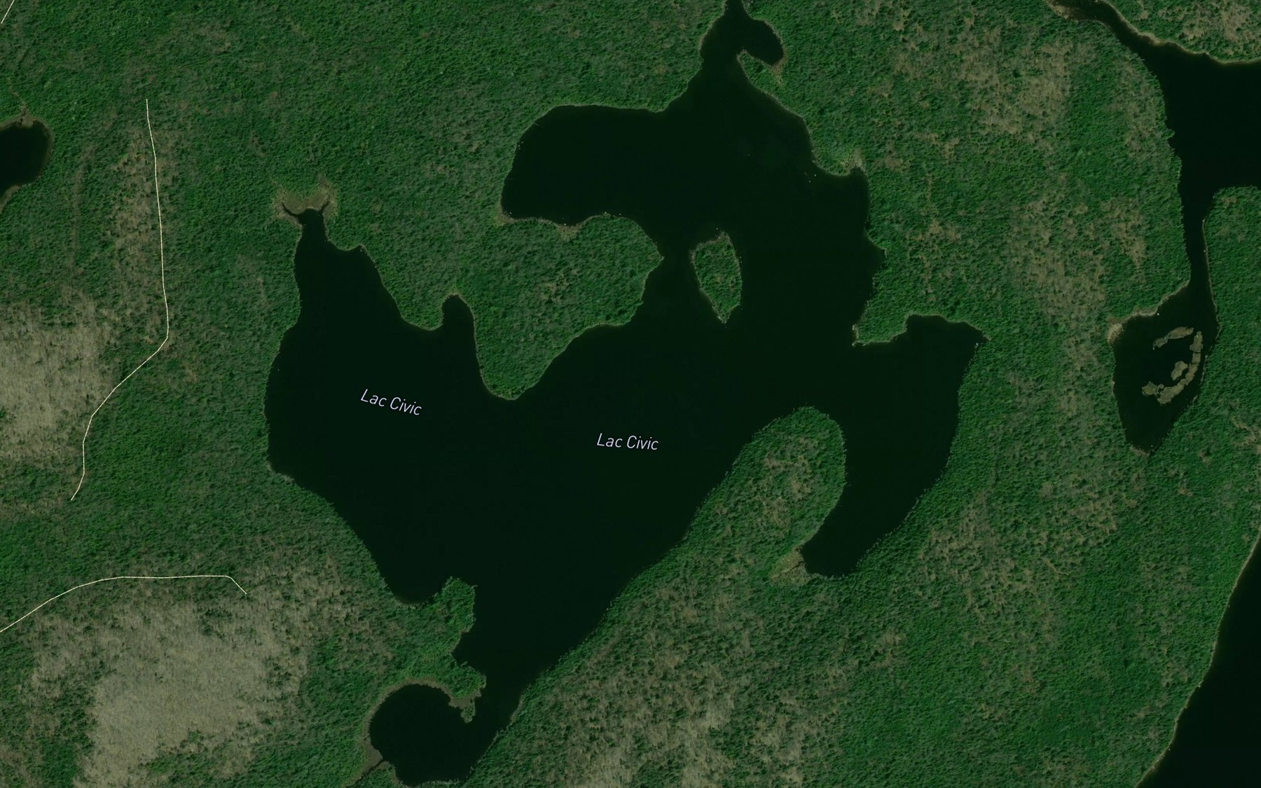 Satellite map of the Lac Civic