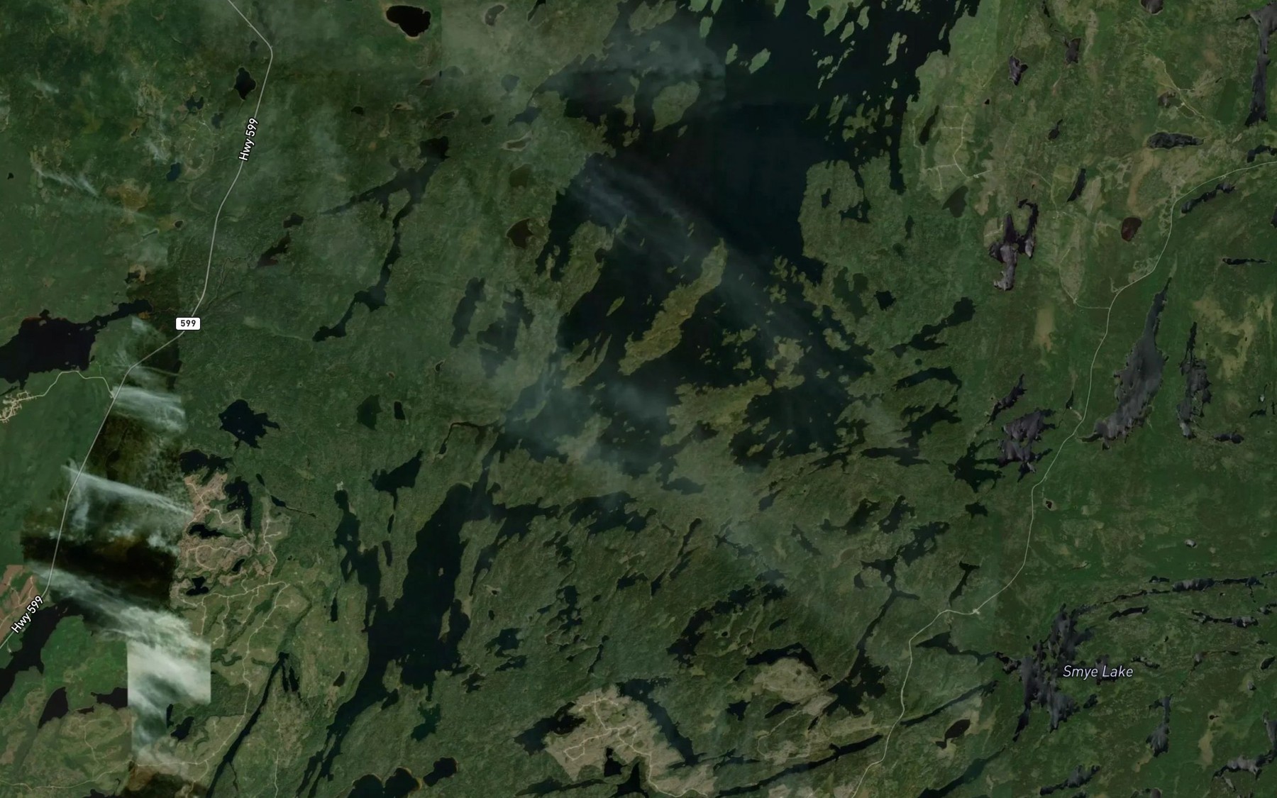 Satellite map of the Savant Lake