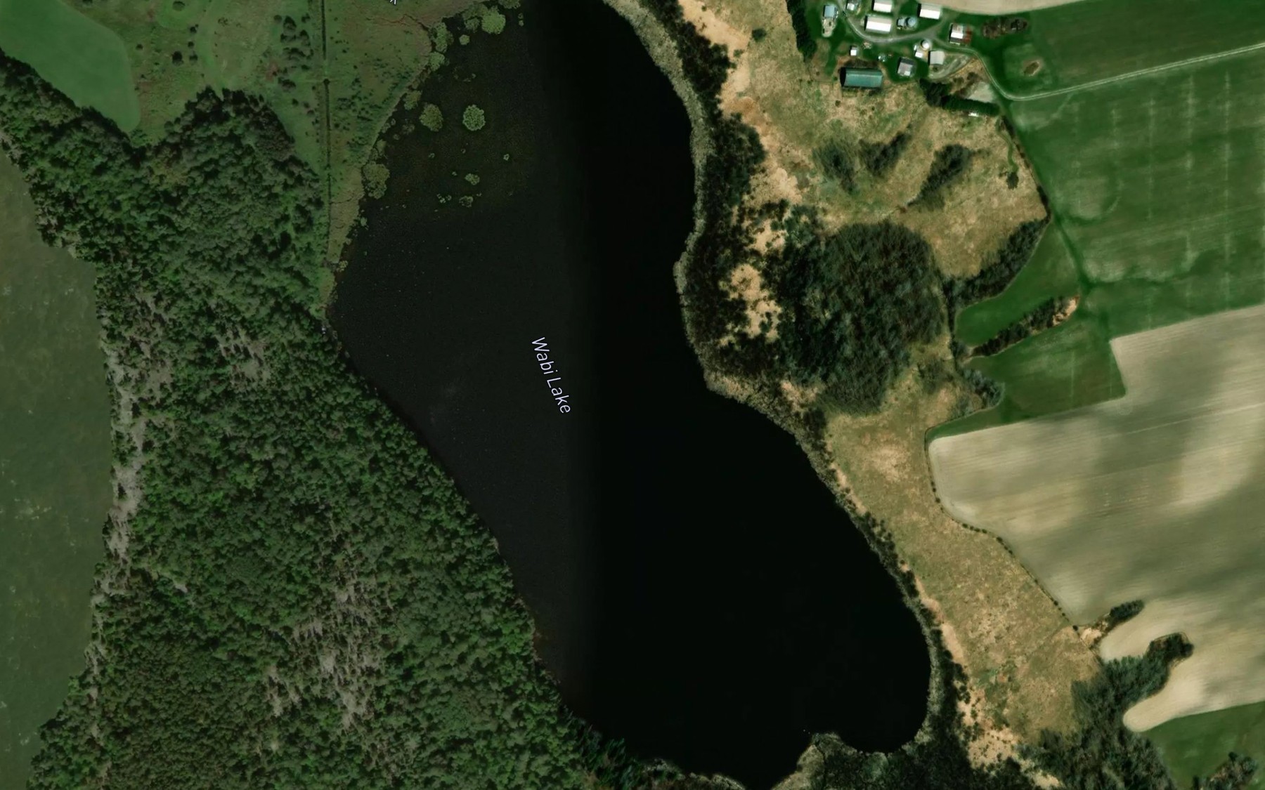 Satellite map of the Wabi Lake