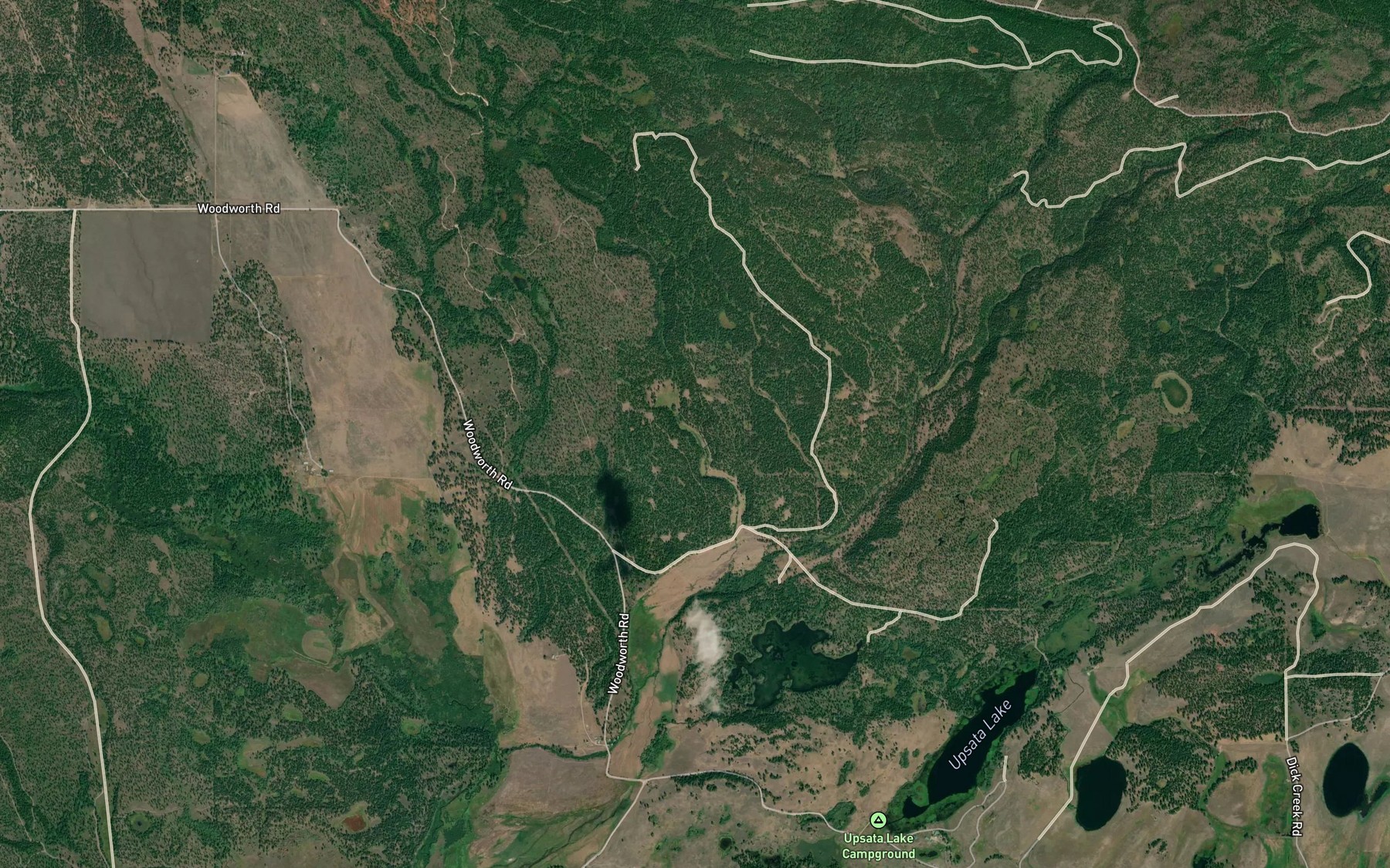 Satellite map of the Lynn Reservoir