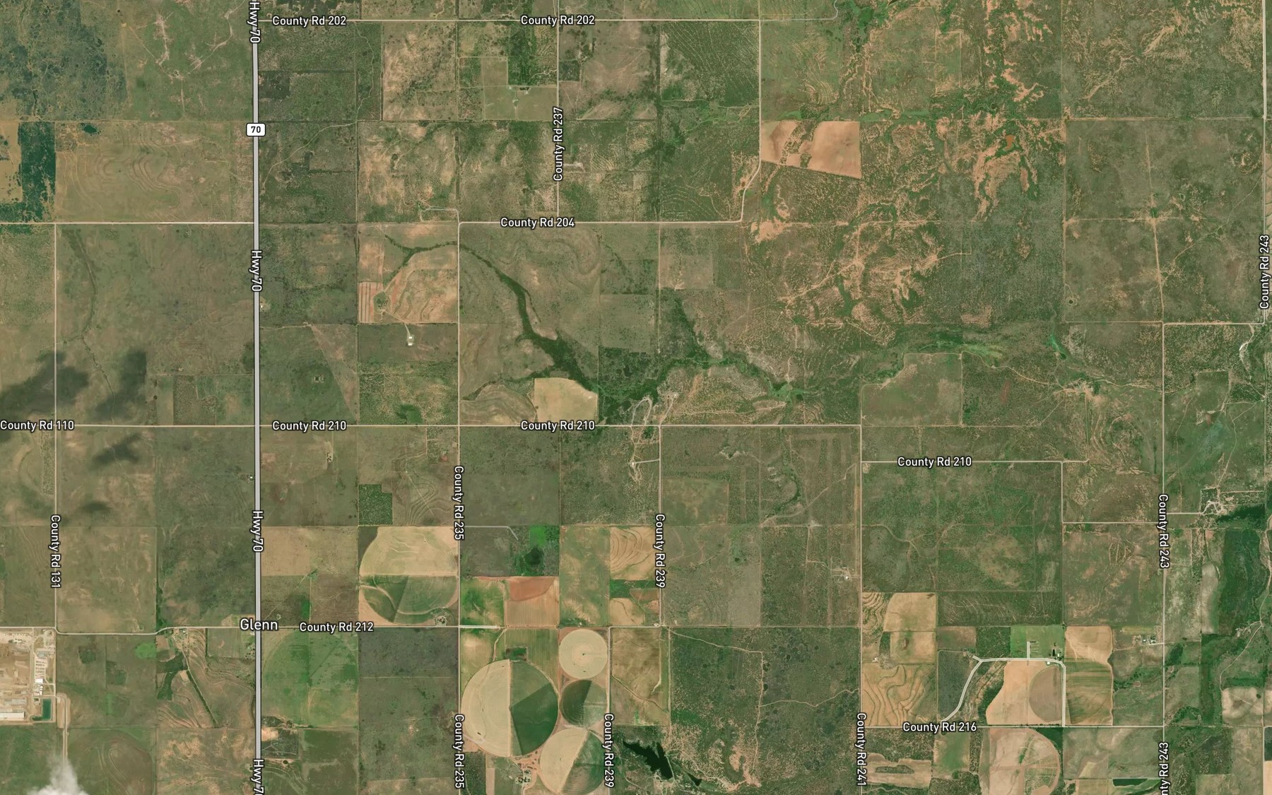 Satellite map of the Patton Springs