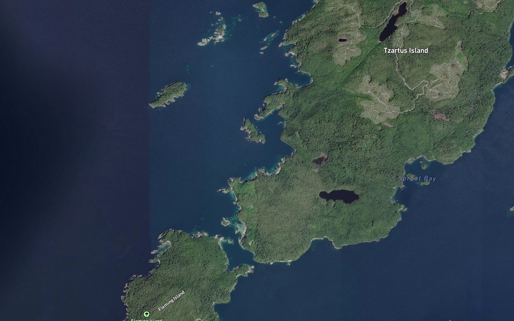 Satellite map of the Marble Cove