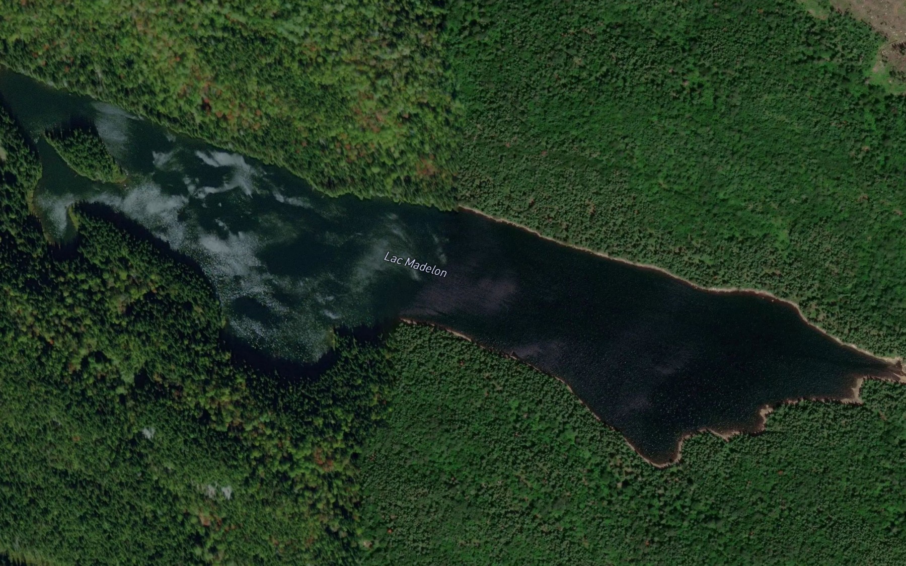 Satellite map of the Lac Madelon