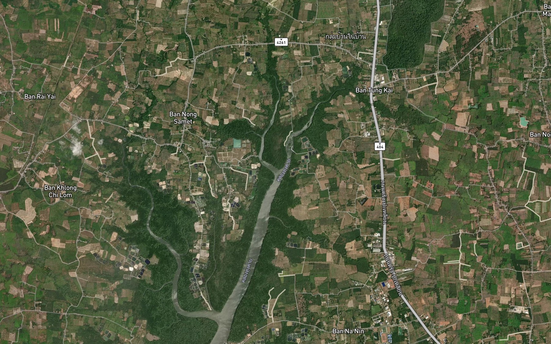 Satellite map of the Khlong Tha Nao