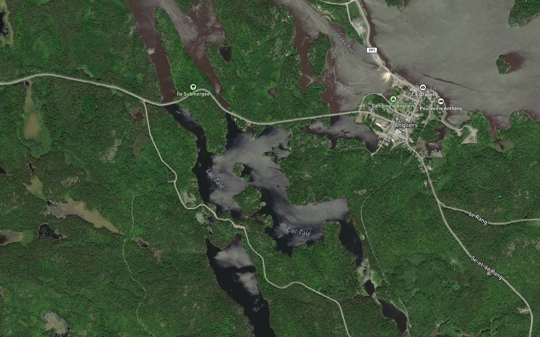 Satellite map of the Lac Tale