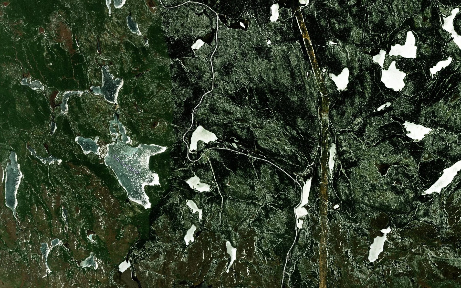Satellite map of the Lac des Carottes