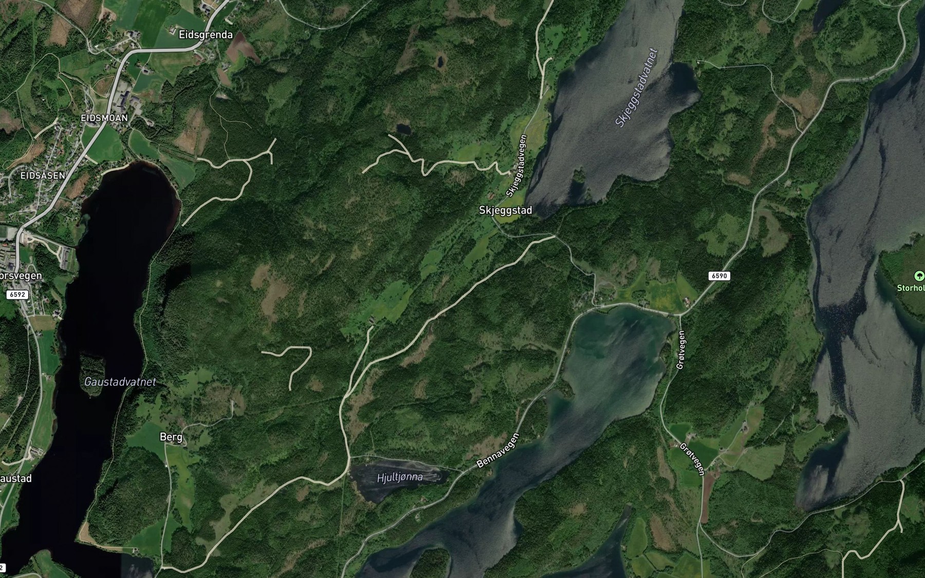 Satellite map of the Toskbekken