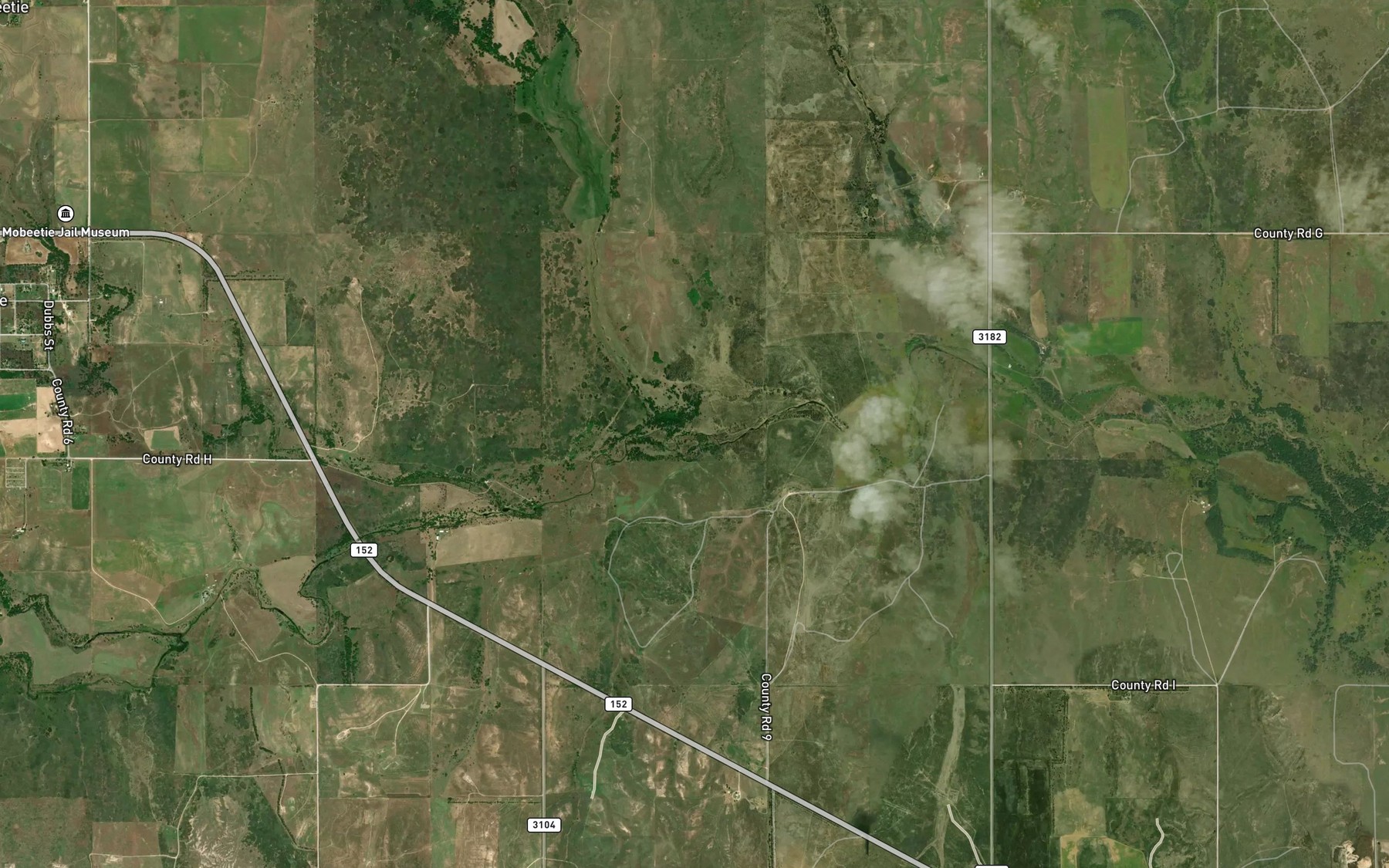 Satellite map of the Russell Creek