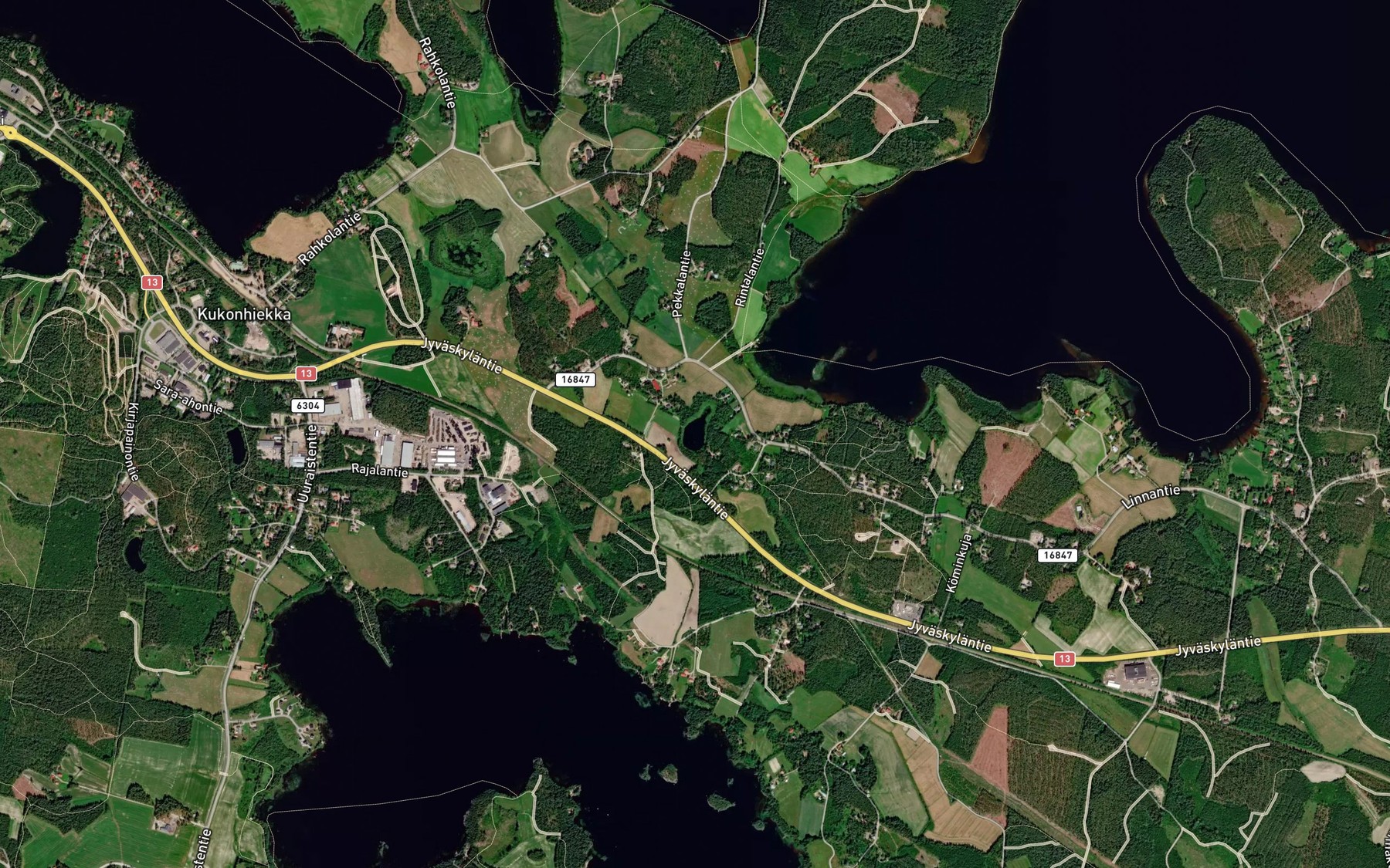 Satellite map of the Kuhnonlampi