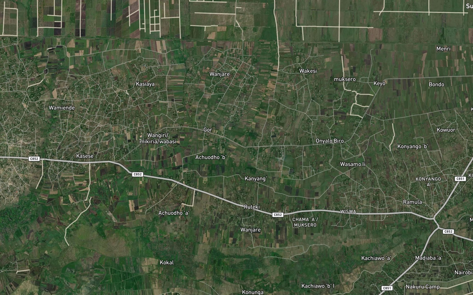 Satellite map of the Nyangeta