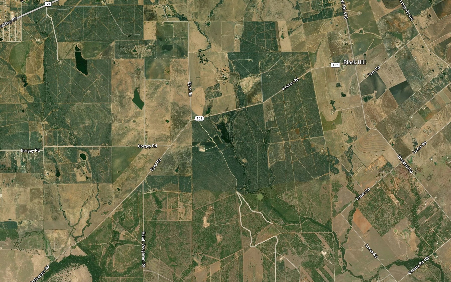 Satellite map of the Heinen Lake