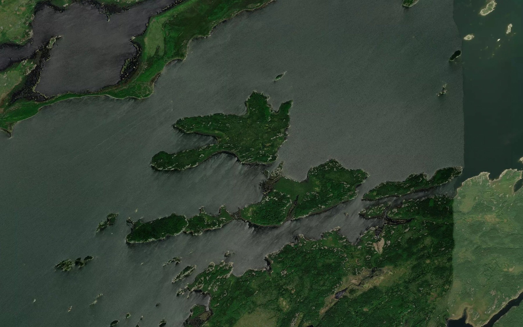Satellite map of the Papaneepawakok Channel