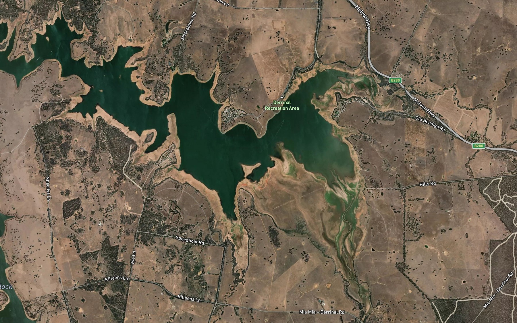 Satellite map of the Mount Ida Creek