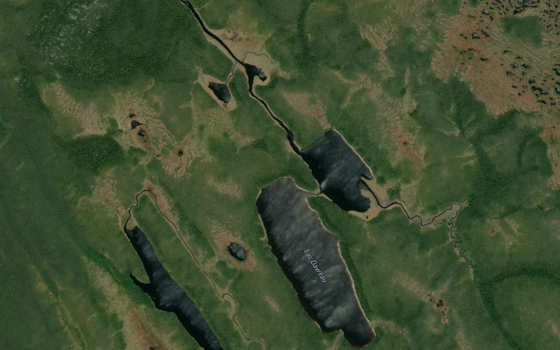Satellite map of the Lac Davreau