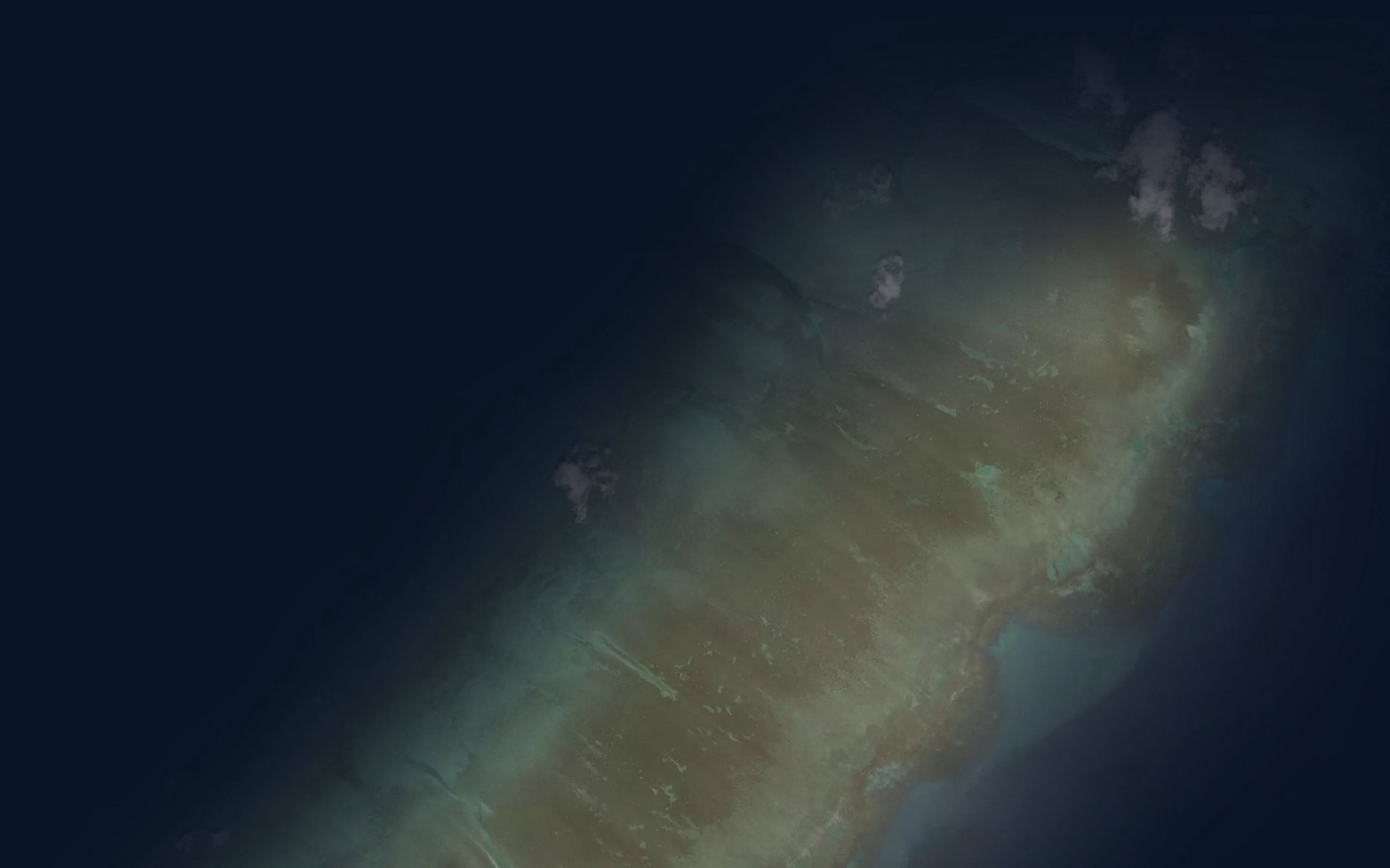 Satellite map of the Warrior Reefs