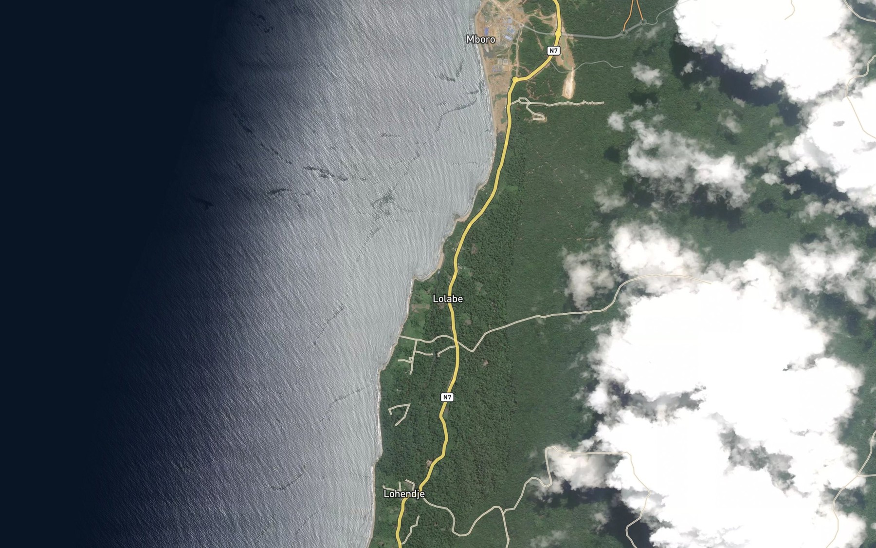 Satellite map of the Lolabe
