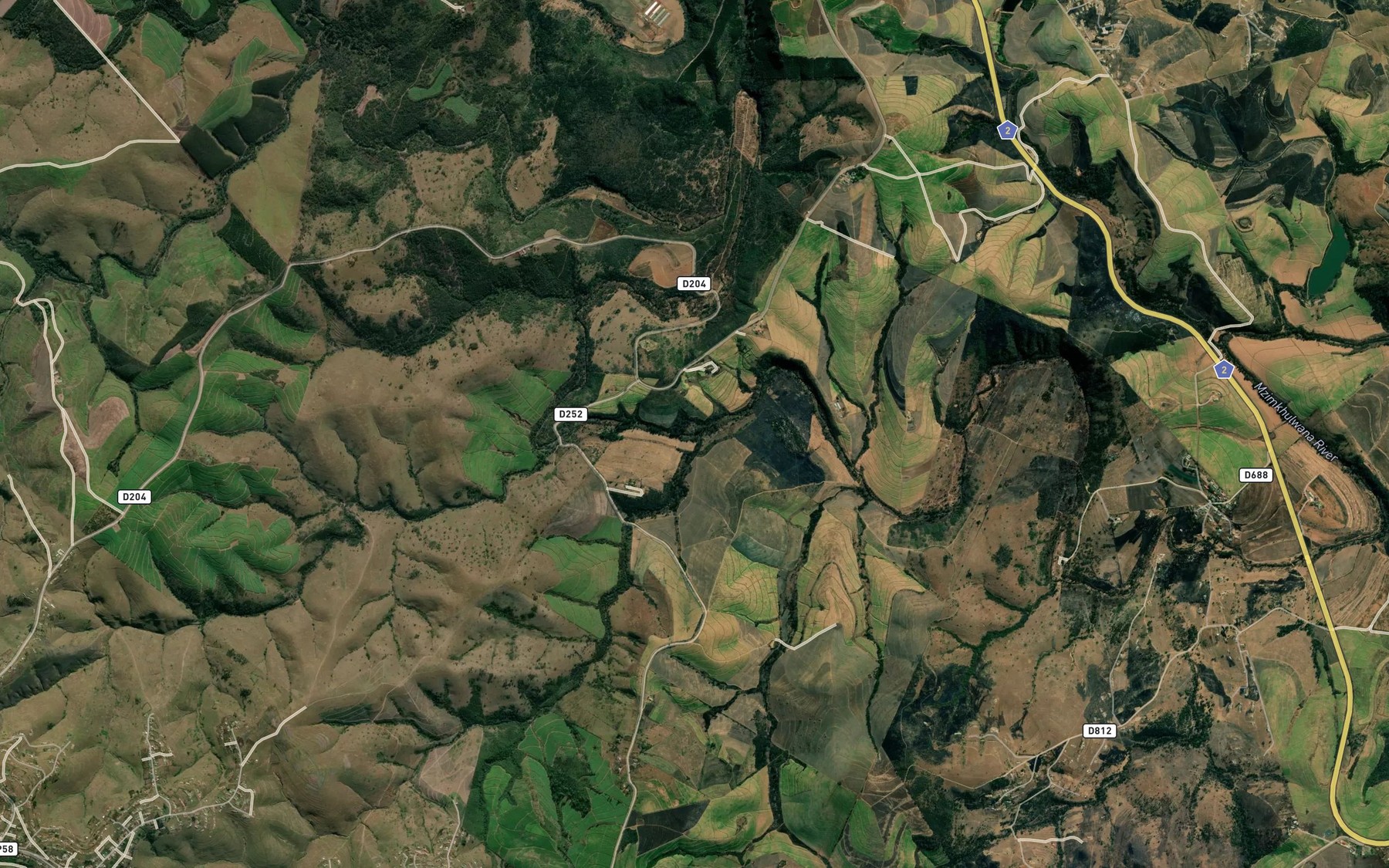 Satellite map of the Mhlahlane