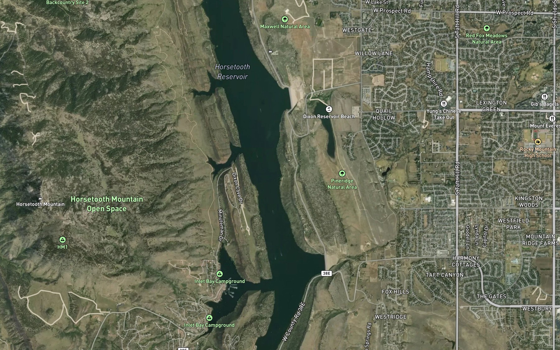 Satellite map of the Spot 10