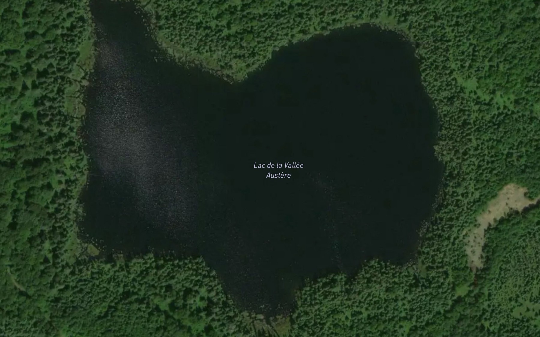 Satellite map of the Lac de la Vallee Austere