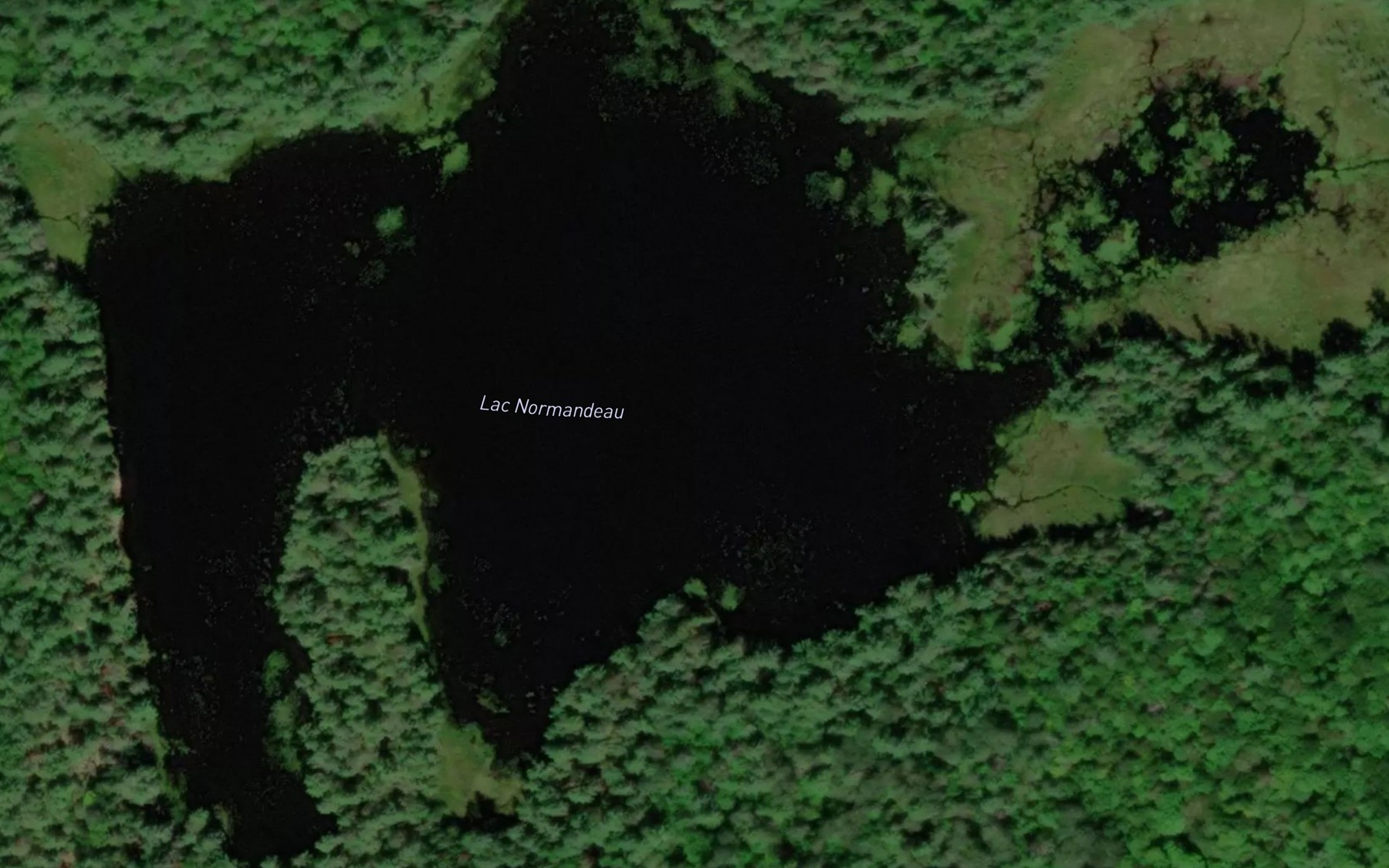 Satellite map of the Lac Normandeau