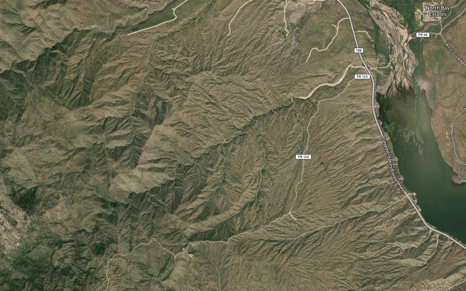 Satellite map of the Ash Creek Spring