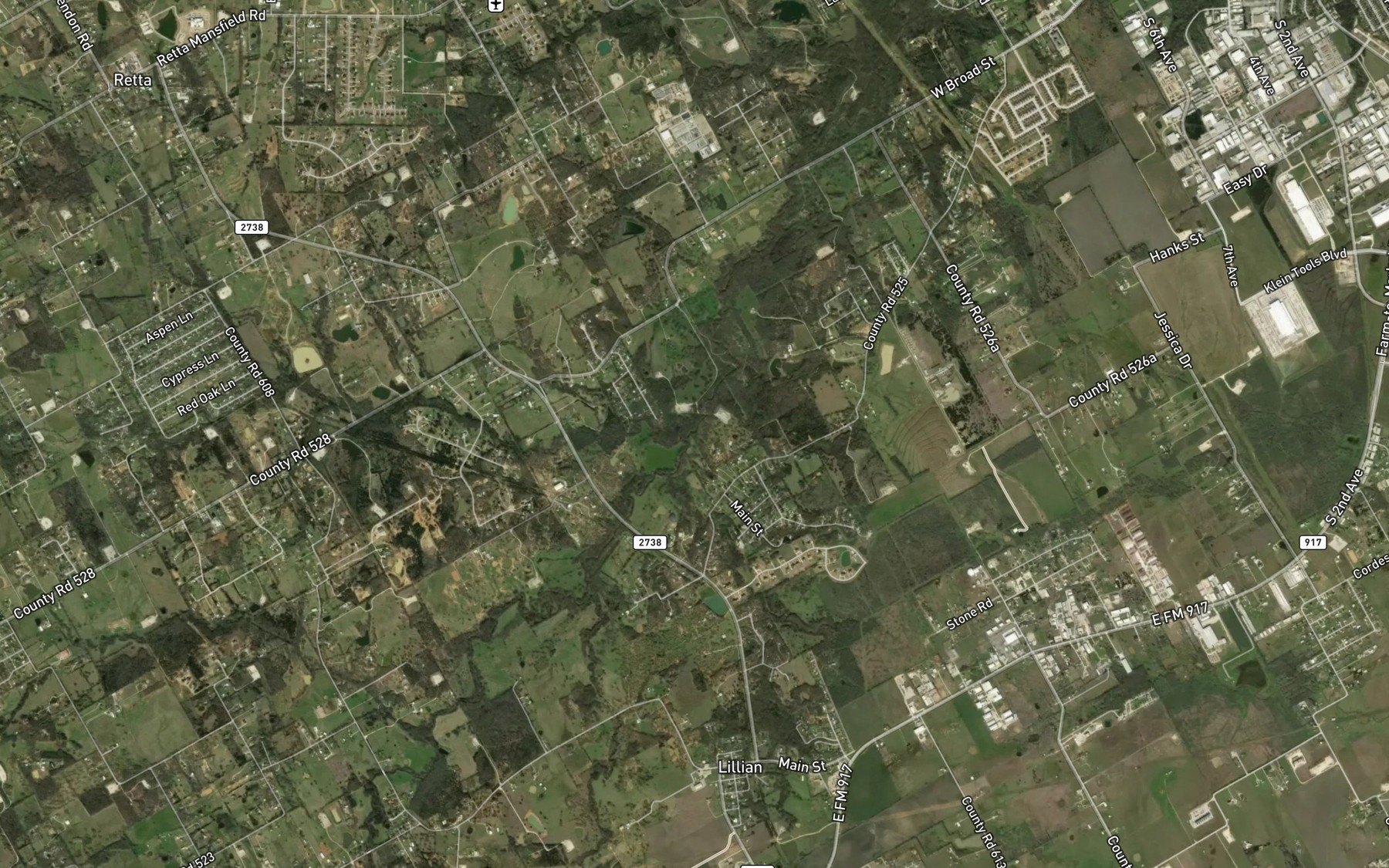 Satellite map of the Valley Branch