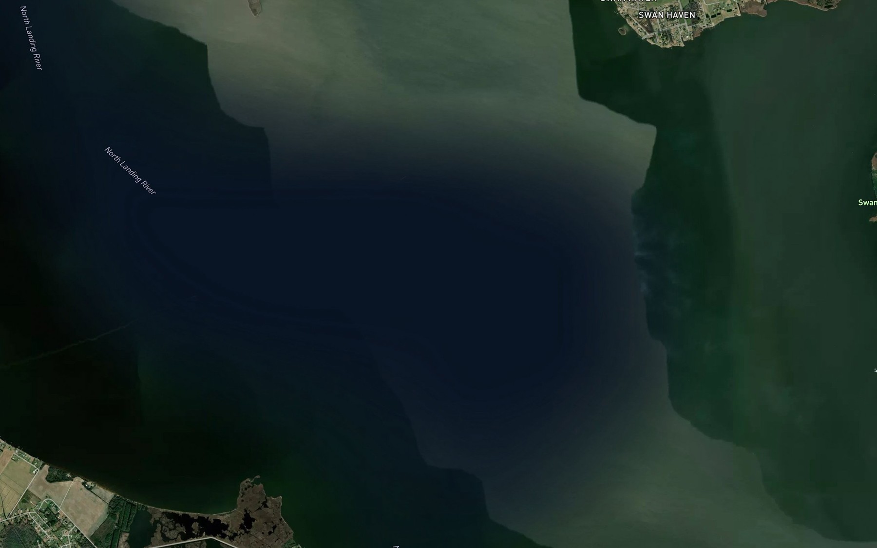 Satellite map of the North Landing River