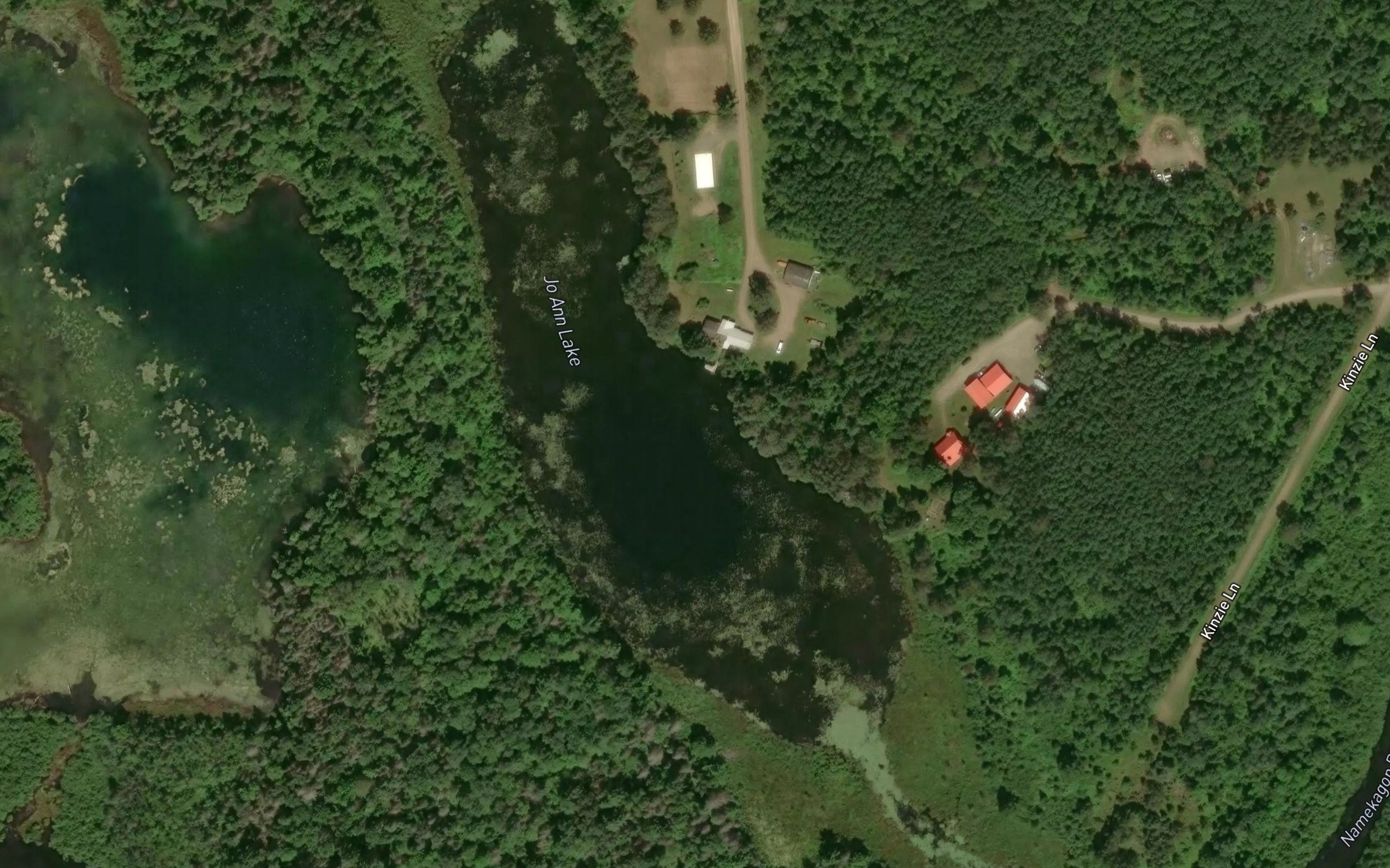 Satellite map of the Jo Ann Lake