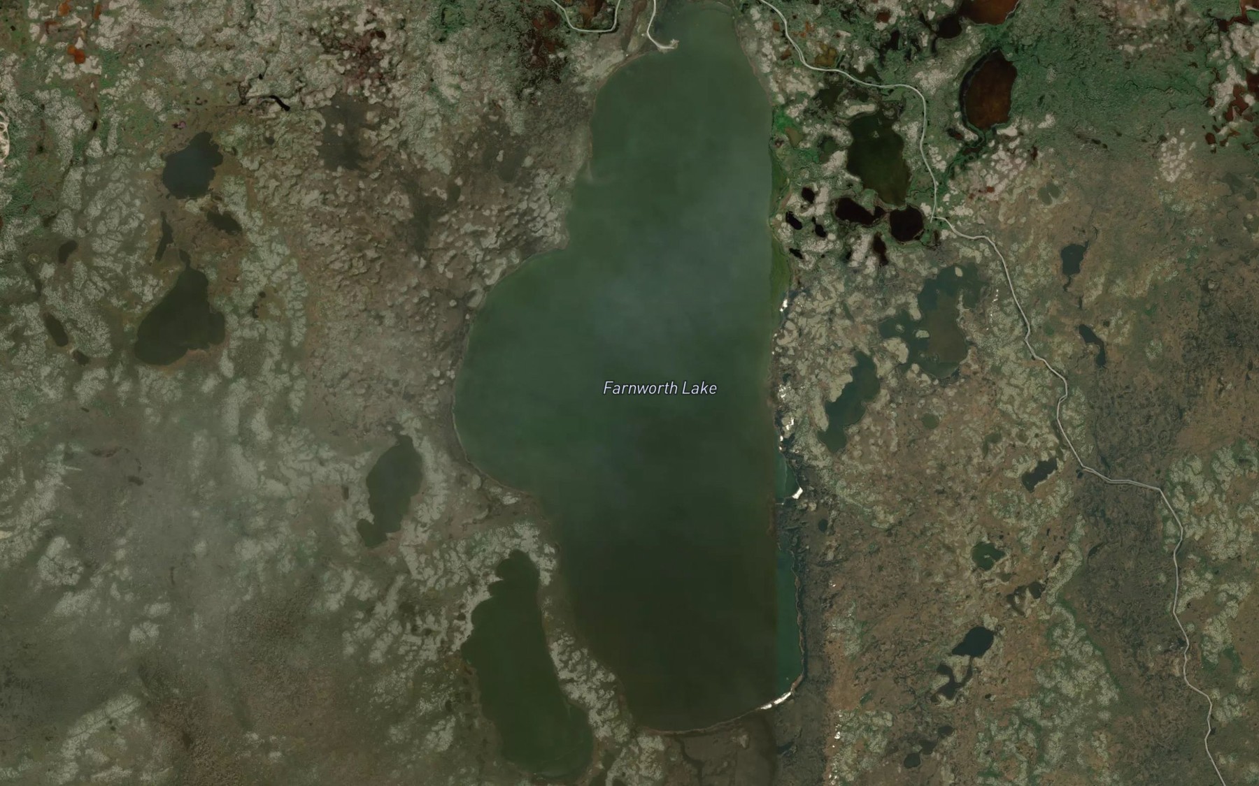 Satellite map of the Farnworth Lake