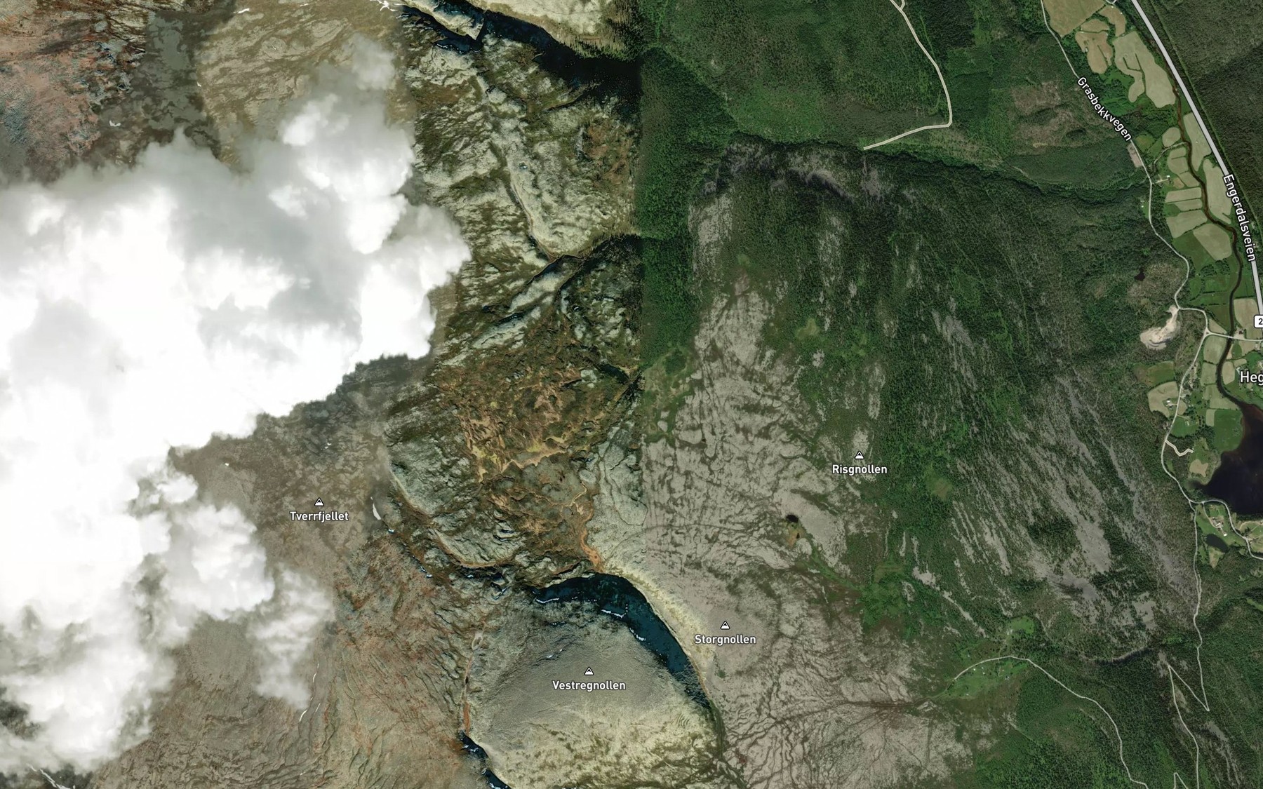 Satellite map of the Litlasbekken