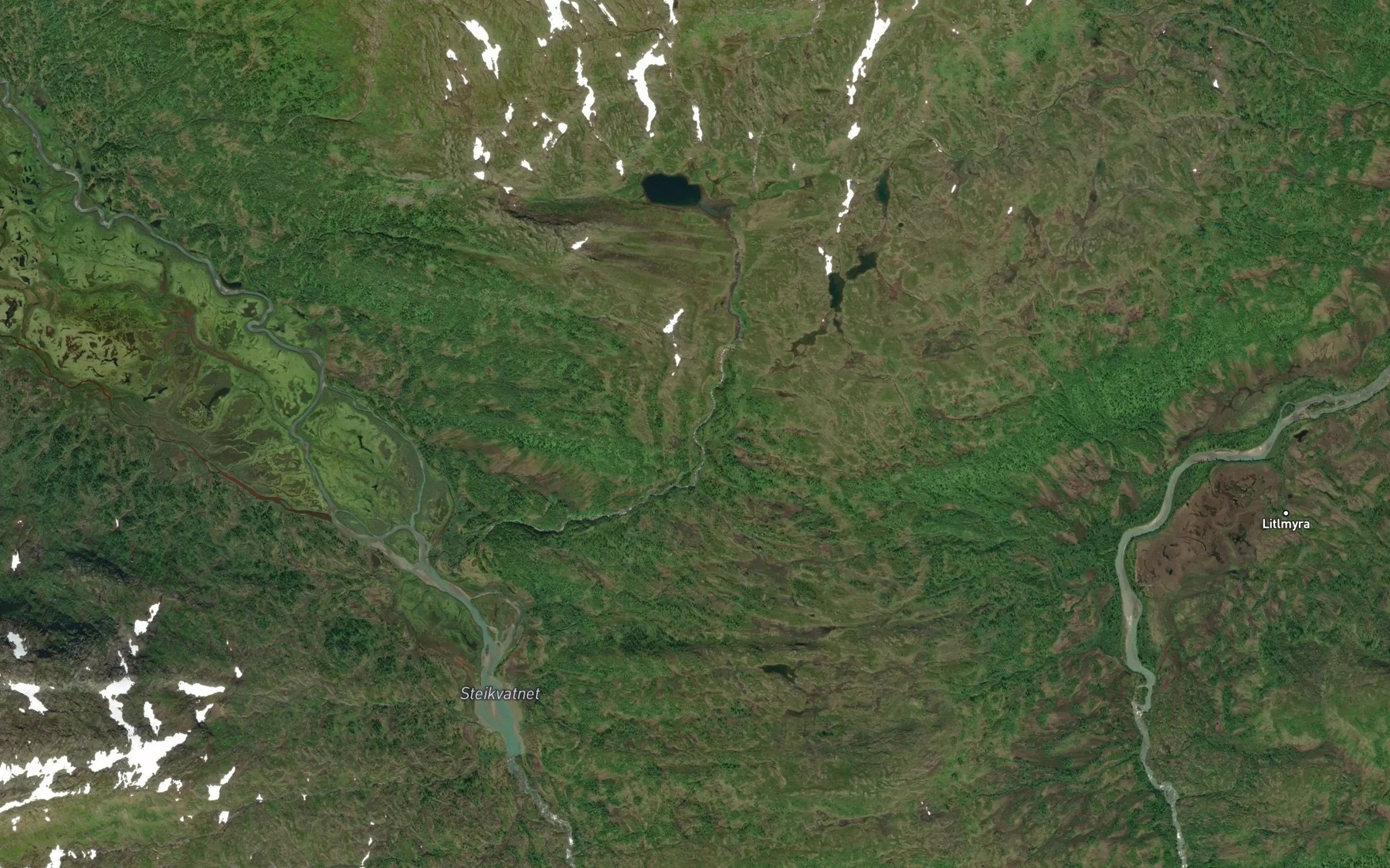Satellite map of the Holbekken