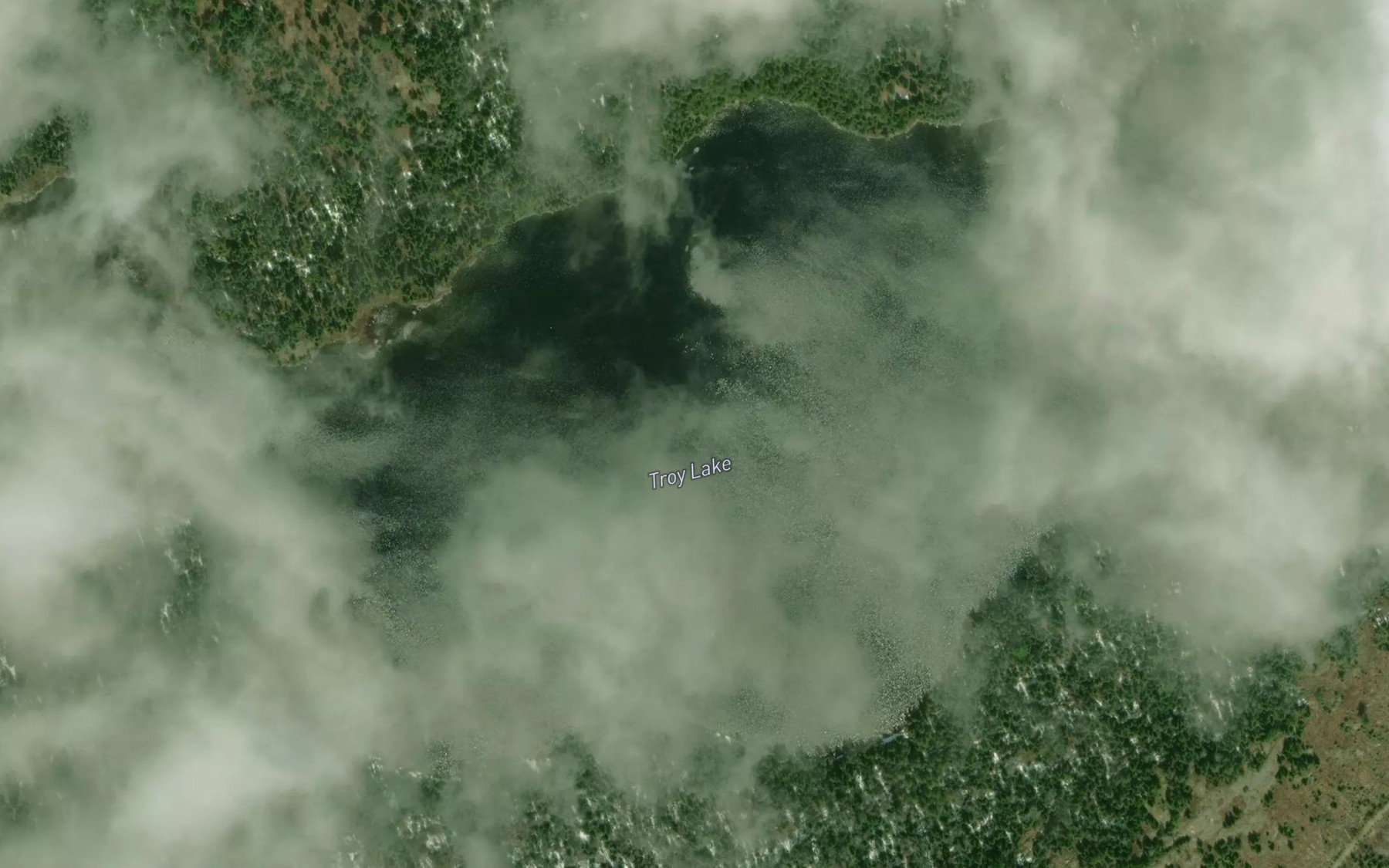 Satellite map of the Troy Lake