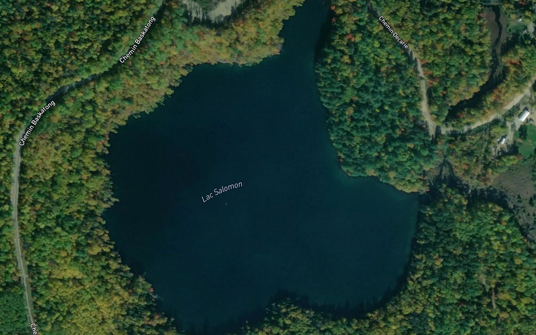 Satellite map of the Lac Salomon