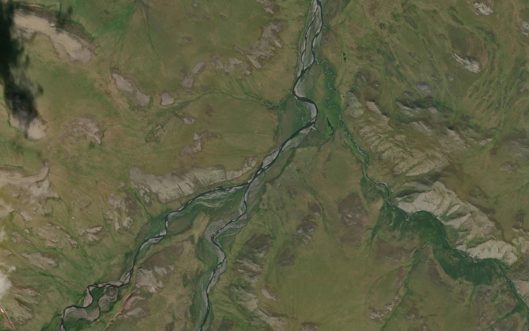 Satellite map of the Rampart Creek