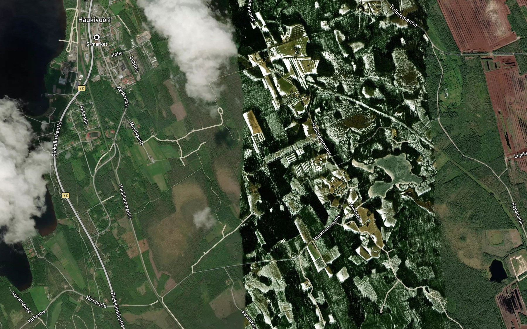 Satellite map of the Peiponoja