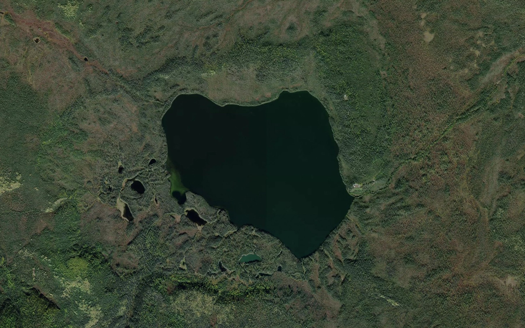 Satellite map of the Hudson Lake