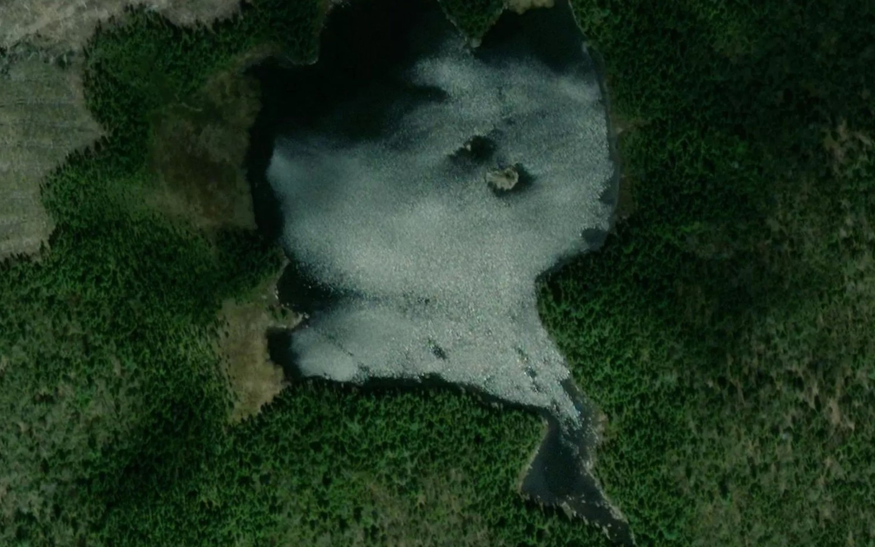 Satellite map of the Lac Sussat