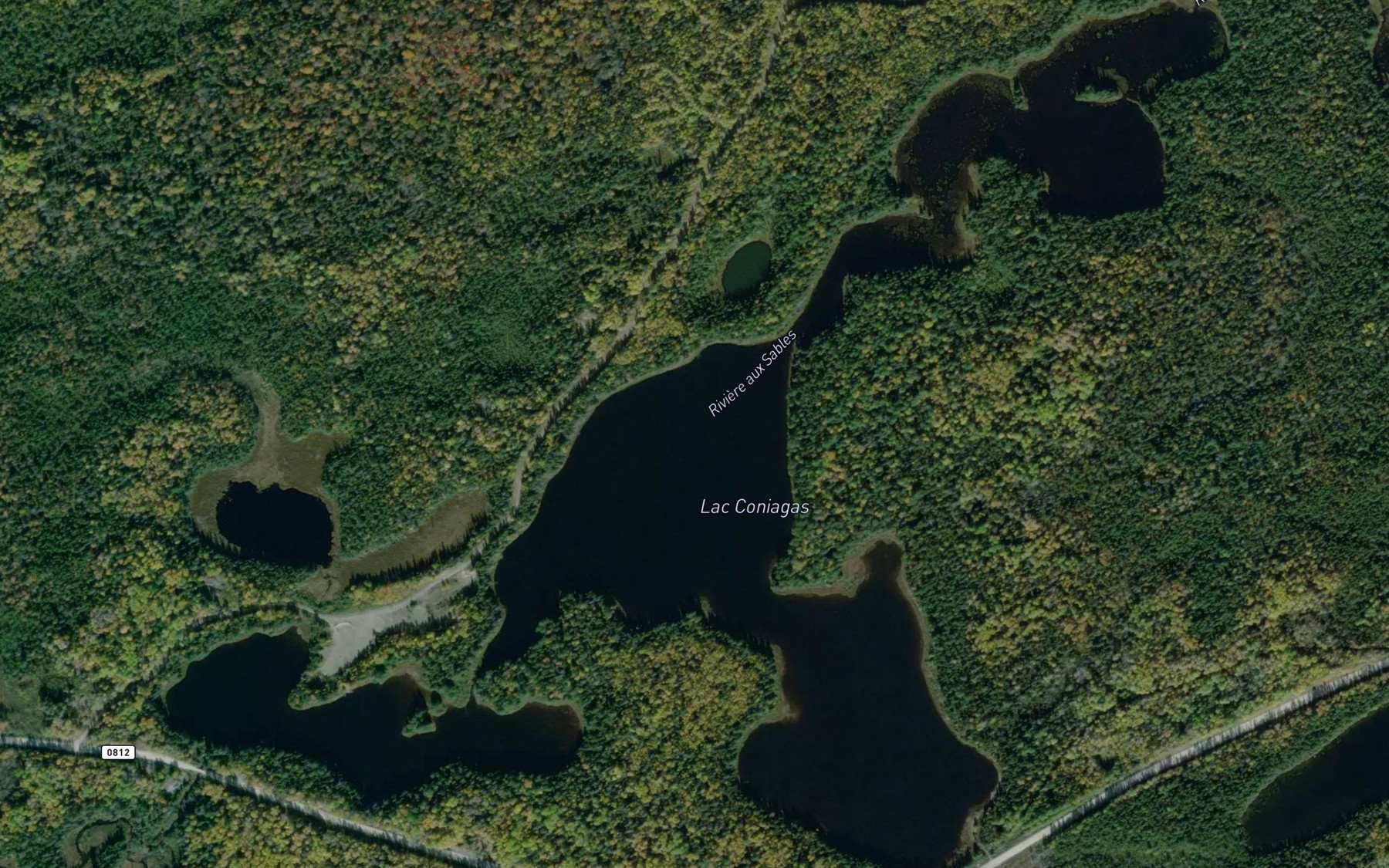 Satellite map of the Lac Coniagas