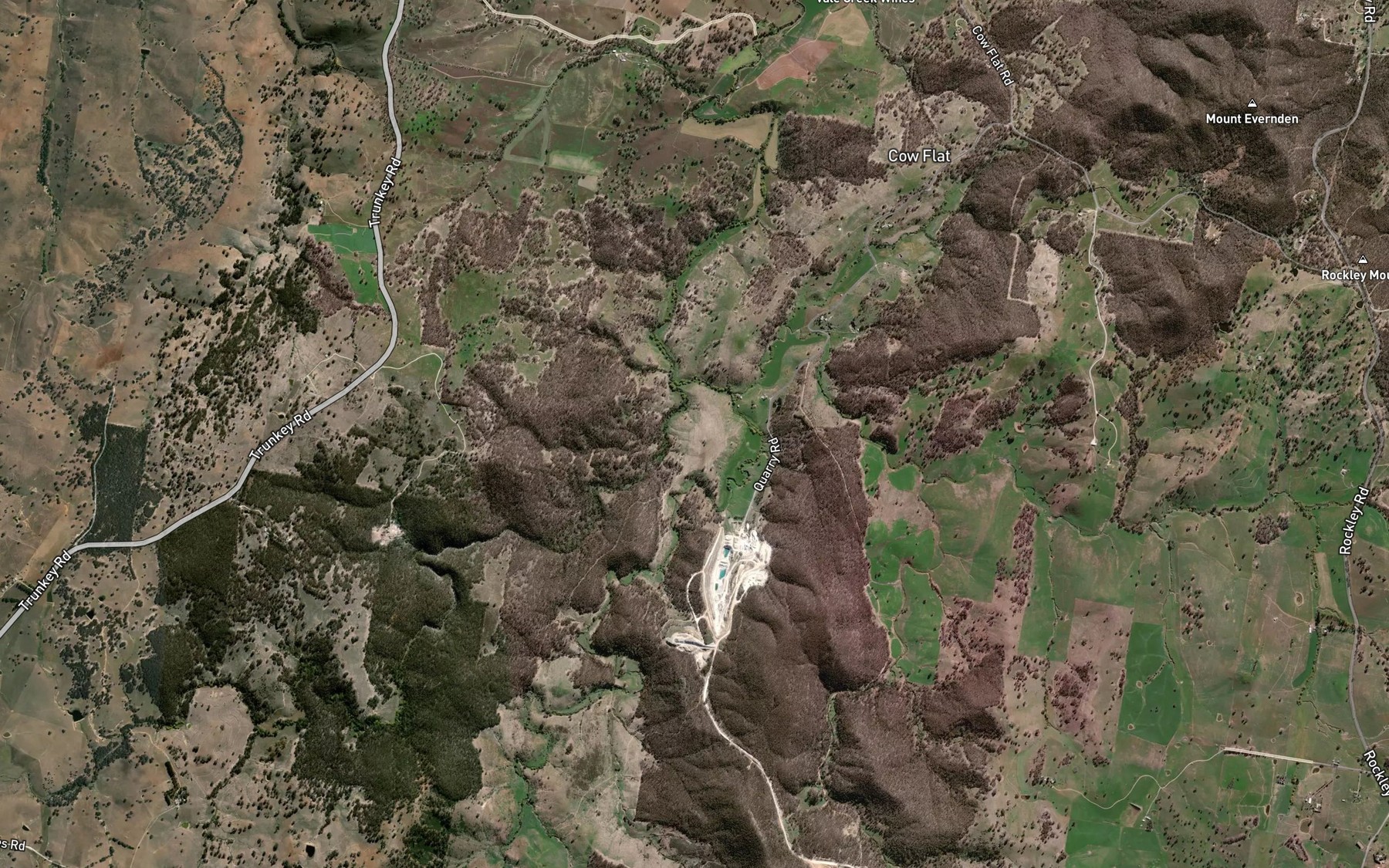 Satellite map of the Caloola Creek