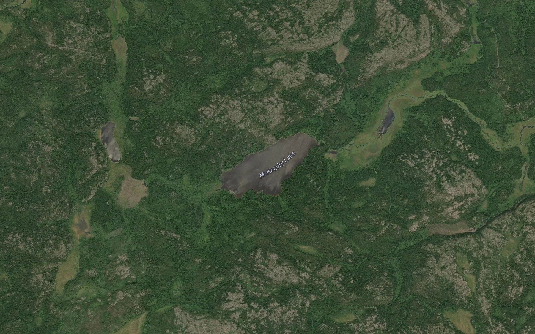Satellite map of the McKendry Lake
