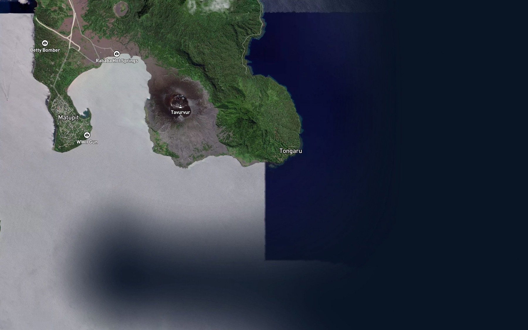 Satellite map of the Albino Bay