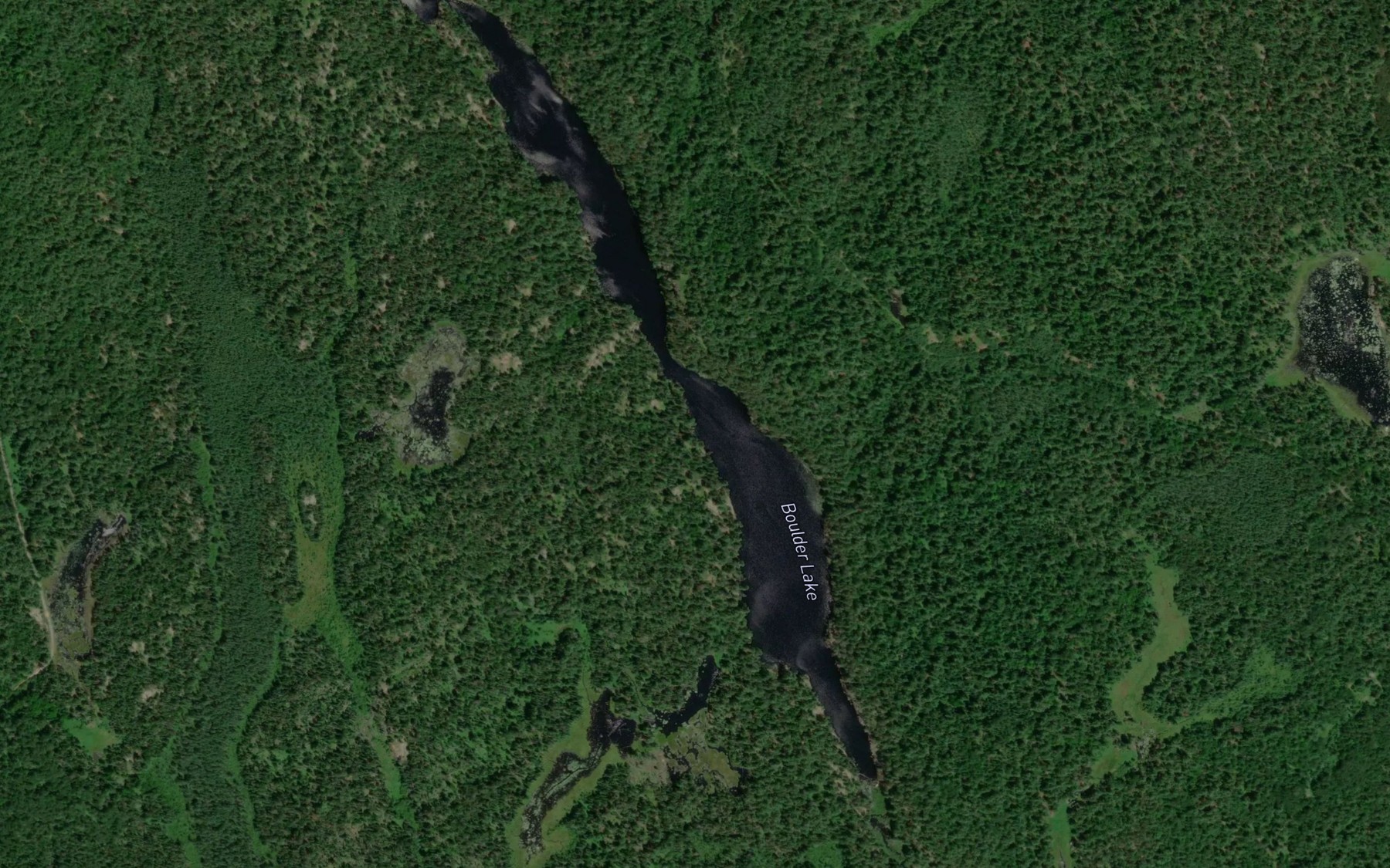 Satellite map of the Boulder Lake