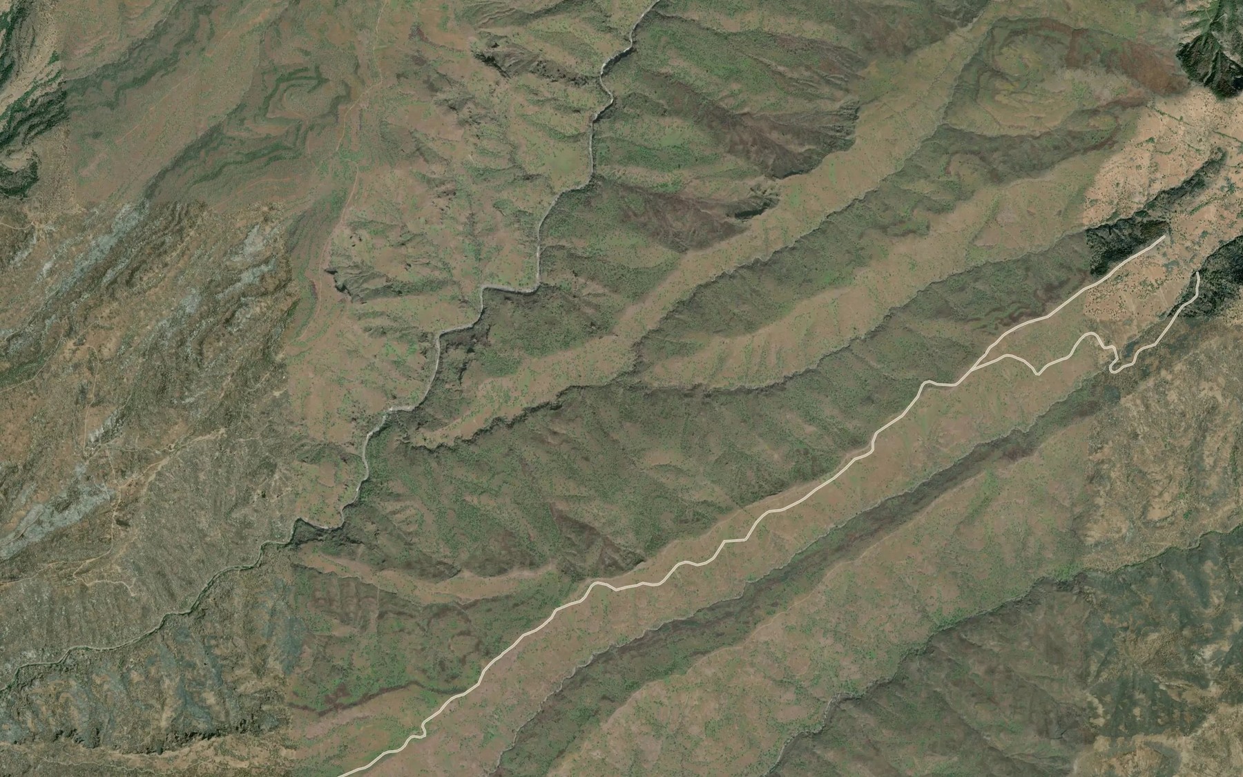 Satellite map of the South Fork Little Mill Creek