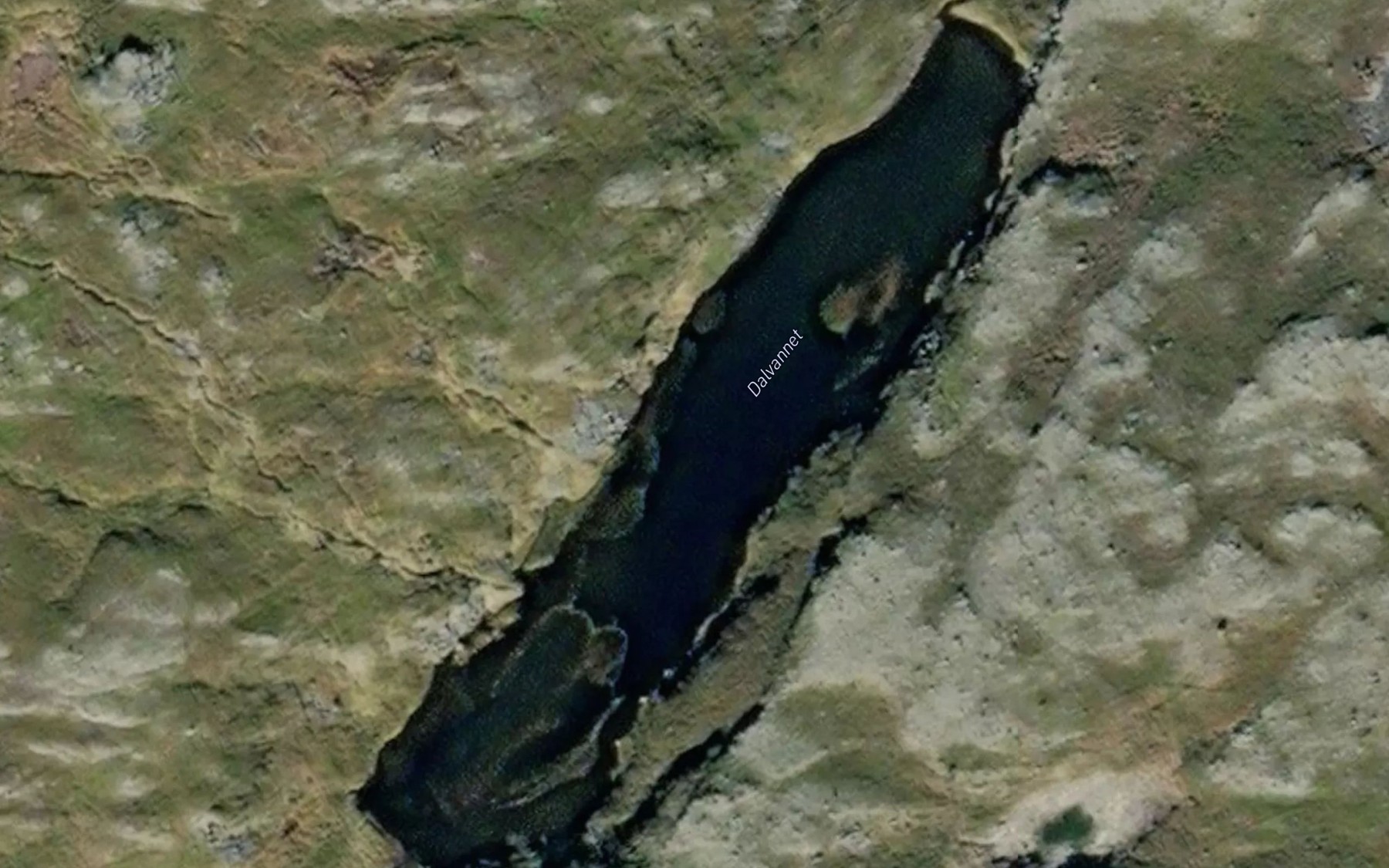 Satellite map of the Dalvatnet