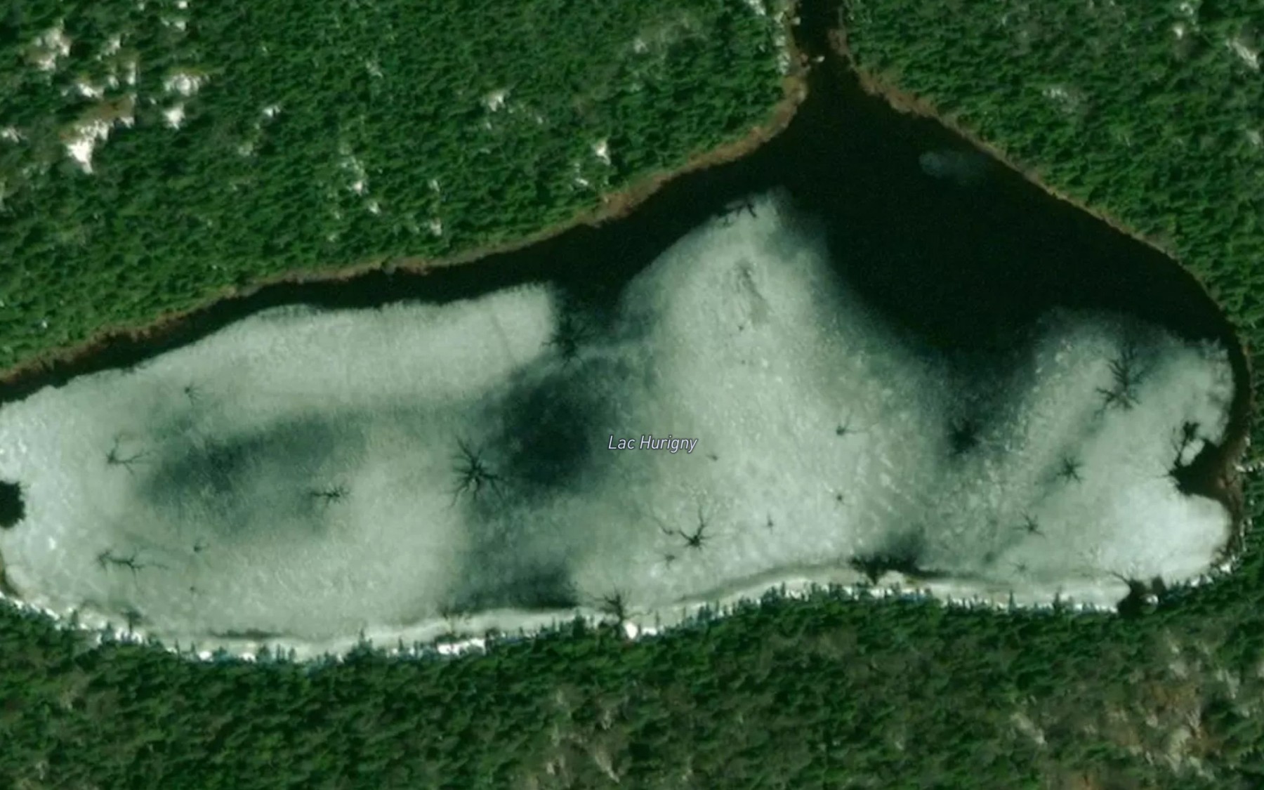 Satellite map of the Lac Hurigny