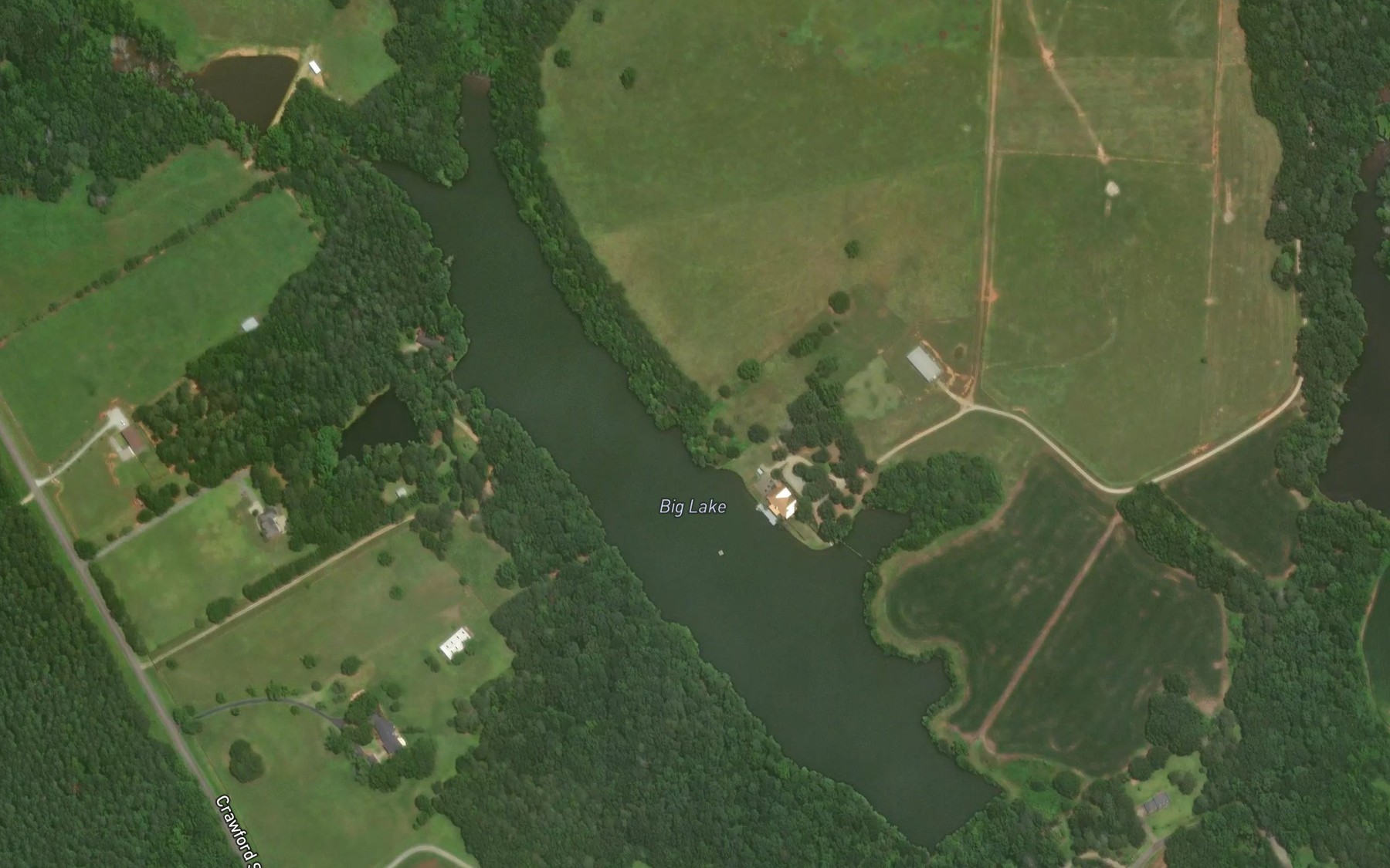 Satellite map of the Big Lake