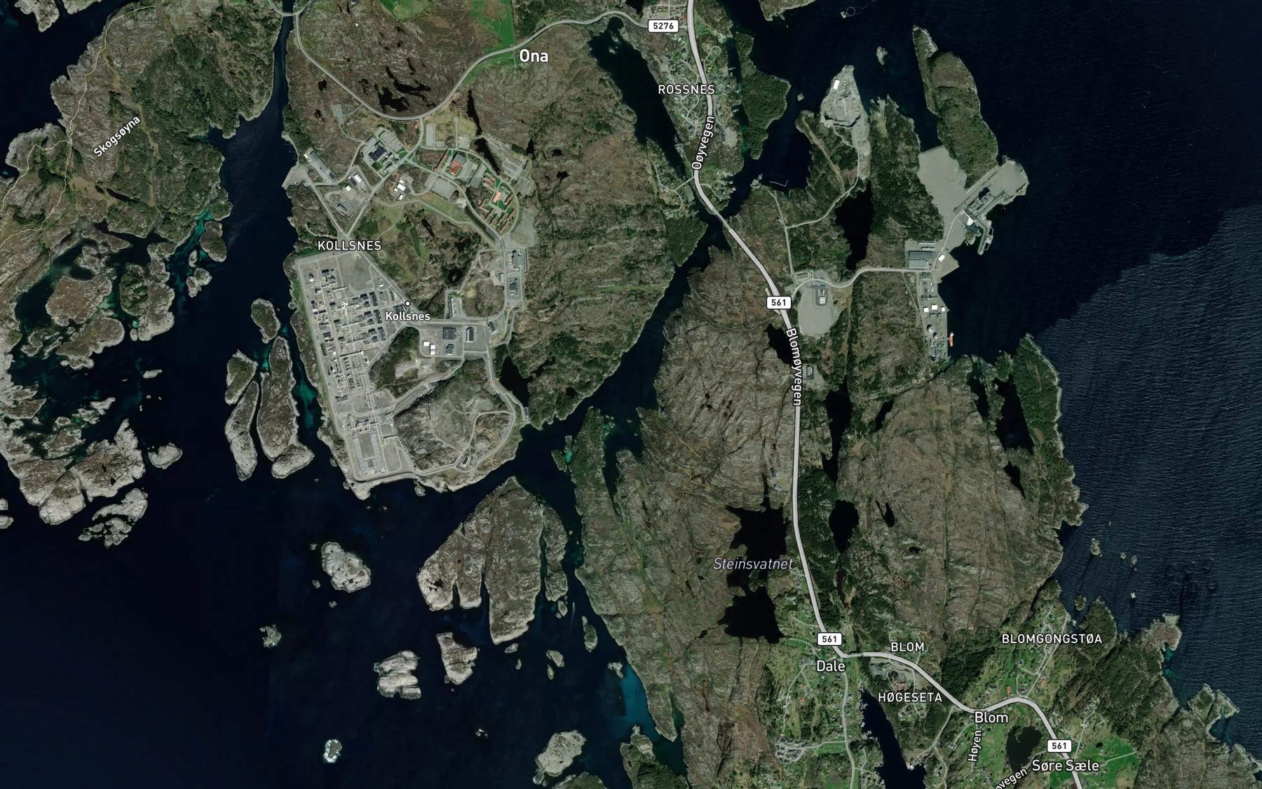 Satellite map of the Austre Batevika