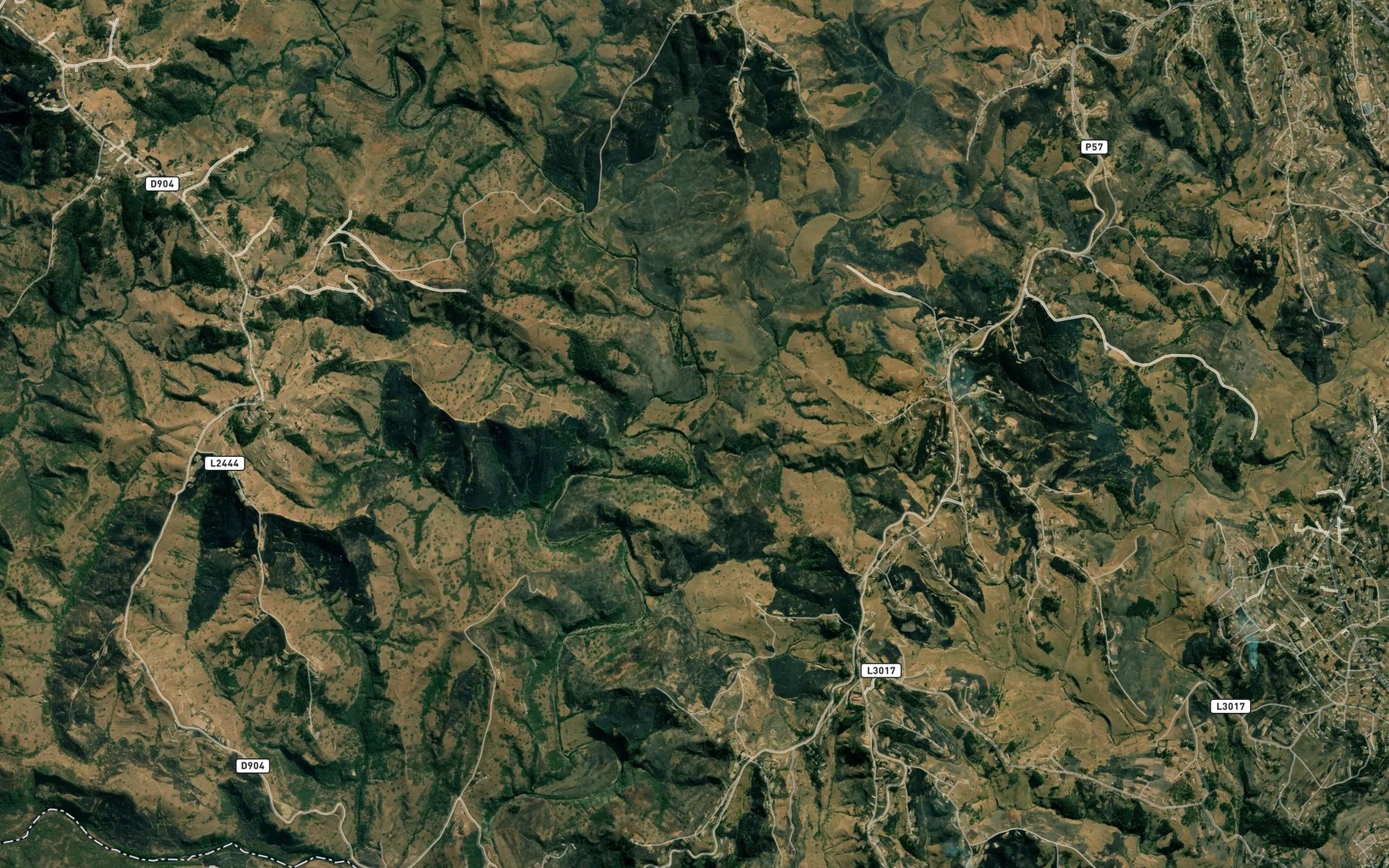 Satellite map of the Shongwe