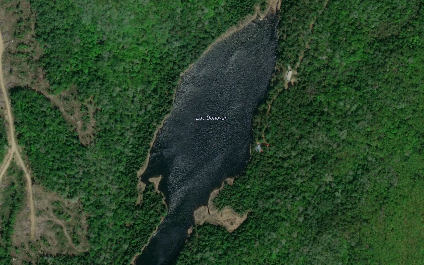 Satellite map of the Lac Donovan
